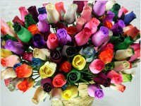 rosas de madera